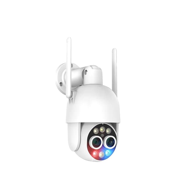 WiFi Udendørs Kamera, 8MP Opløsning, Fleksibelt Dobbelt Linse Design,1PC 8MP Ingen SD-kort