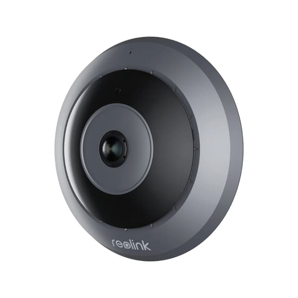 Reolink Fisheye PoE Sikkerhedskamera, 6MP Opløsning, To-Vejs Lyd,Sort