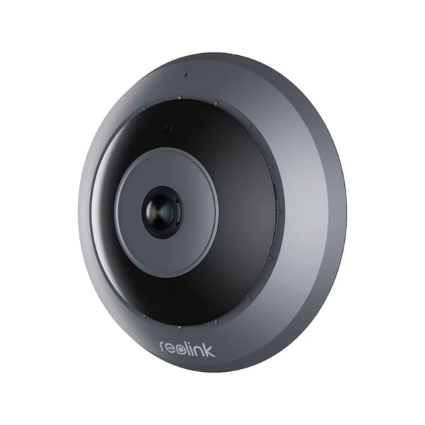 Reolink Fisheye PoE Sikkerhedskamera, 6MP Opløsning, To-Vejs Lyd,Sort