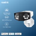 Miniatyrbillede 2 af 5: Reolink Dual-Lens Sikkerhedskamera, 16MP UHD Opløsning, 180° Panorama Udsigt, To-Vejs Lyd
