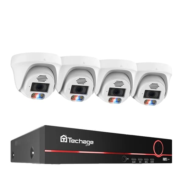 8CH Sikkerhedskamera System, Op til 8 Kameraer, To-Vejs Lyd,8ch 4pcs 5MP kamera