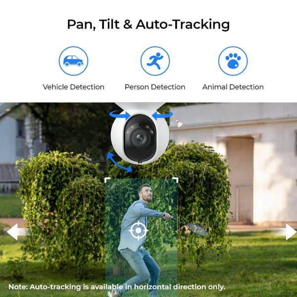 4K WiFi PTZ-turvakamera, ihmisten tunnistus, 3X optinen zoom, yökuvaus