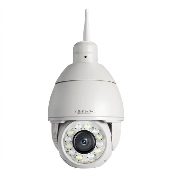 IP-kamera SP trådlös MicroSD - Sricam Italia SP008 IP-kamera SP trådlös MicroSD, PTZ, autofokus, 5X zoom, HD, LED, 50 m, Onvif Vit