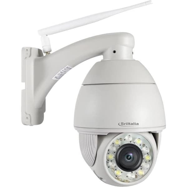 IP-kamera SP trådlös MicroSD - Sricam Italia SP008 IP-kamera SP trådlös MicroSD, PTZ, autofokus, 5X zoom, HD, LED, 50 m, Onvif Vit