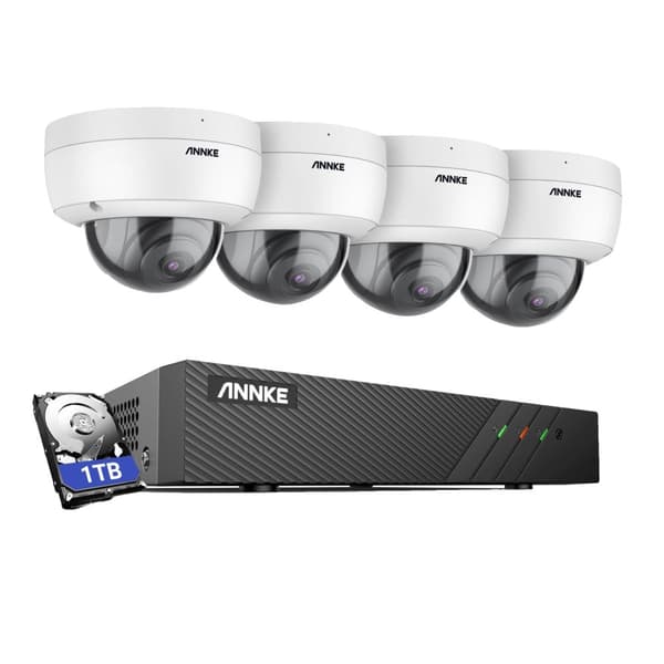 PoE Sikkerhedskamera System, 8 Kanal Indgang, 6MP Maksimal Opløsning,1 TB