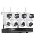 Miniatyrbillede 1 af 2: Hiseeu Overvågningssystem, 16CH NVR, 6MP Dual Linse Kameraer,16CH NVR 4 kameraer, 1T