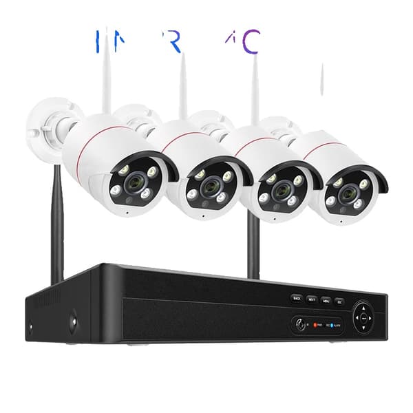Trådløst sikkerhedssystem, 8CH NVR, 5MP HD opløsning,8CH NVR og 4 kameraer, 3T（户外运动）