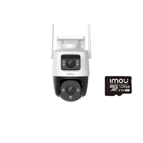 IMOU Cruiser Dual 8MP Turvakamera, AI Ihmisten ja Ajoneuvojen Tunnistus, 360° Näkökulma,8MP X 128G, EU-pistoke
