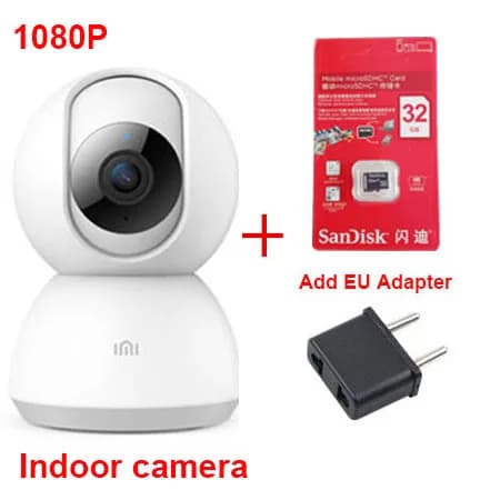 Smart Kamera, 1080P Opløsning, 360° Synsvinkel,1080P tilføje EU32G