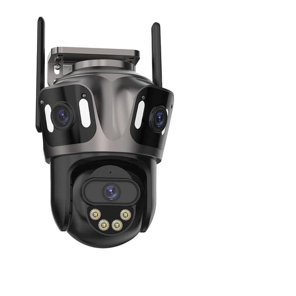 WIFI IP-kamera, tre linsdesign, 8MP högupplösning,3 objektiv med 256G, EU-kontakt
