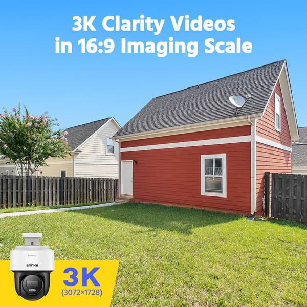 ANNKE CPT500 Sikkerhedskamera, 6,0 Megapixel, Smart Dobbeltlys Nattesyn, To-vejs Lyd