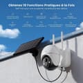 Miniatyrbillede 3 af 5: Trådløs sikkerhedsovervågningskamera, 5MP HD farve nattevision, 360° rotation, solcelledrevet