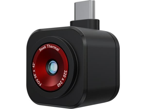 Seek Thermal CQ-ABAX, 320 x 240 pixels, -20 - 330 °C, Amber, Black Hot, Ironbow, White Hot, 35 mK, 25 Hz, Thermal musta