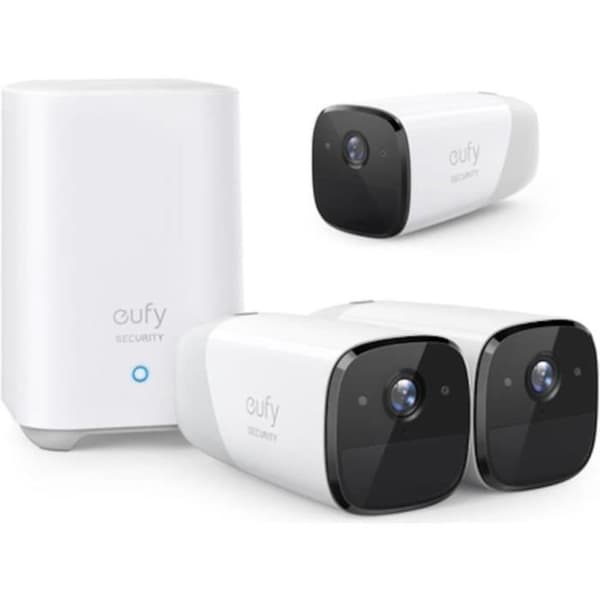 Eufy - Kit 3 övervakningskameror + 1 bas - EufyCam2 Pro 2 Vit