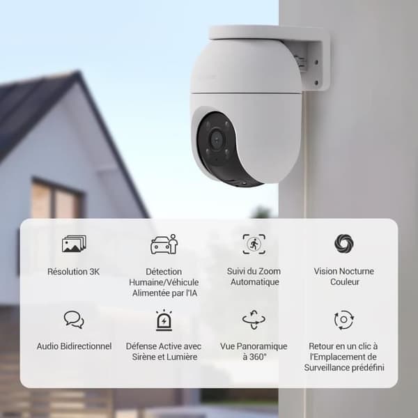 Övervakningskamera - EZVIZ - C8c - 5MP - Nattseende - Pan/Tilt - WiFi Utomhus