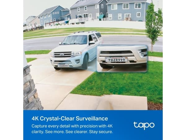 TP-Link Tapo C460 KIT, IP-säkerhetskamera, Utomhus, 3840 x 2160 pixlar, Intern, Vägg, Vit
