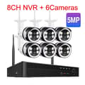 Miniatyrbild 2 av 2: WiFi IP-kamerasystem, 8CH NVR, 5MP upplösning, tvåvägsljud,1T, 8CH och 6st 5MP kamera