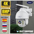 Pikkukuva 2 / 5: 4K PTZ WiFi -turvakamera, 8MP resoluutio, värillinen yönäkö,8mp, EU-pistoke