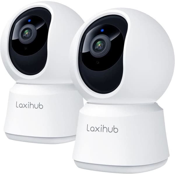LAXIHUB Inomhus säkerhetskamera 1080p Full HD för baby och djur med APP för telefon, nattseende, tvåvägs ljud