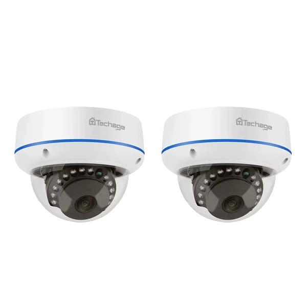 Techage-valvontakamerat, 4MP ja 5MP resoluutio, kupolimuotoilu,2KPL 4MP KAMERA