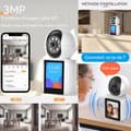 Miniatyrbild 4 av 4: INN Indoor wifi övervakningskamera 3mp 360 grader PTZ rotation 50m mörkerseende IR tvåvägs ljudövervakningskamera