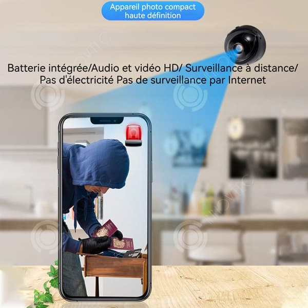 INN mini övervakningskamera intelligent trådlös WiFi inbyggt batteri med ljud 150 graders vidvinkel övervakningskamera