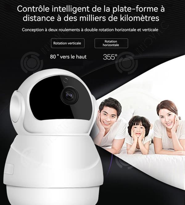 INN Little Snowman 3D Navigationshuvud Sväng Vit 1080P HD WiFi-kamera 360° Panoramisk Säkerhetsövervakningskamera