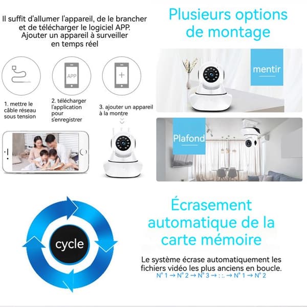 INN Surveillance sricam WIFI kamera HD 1080P nätverk trådlös övervakningskamera 2 miljoner pixlar intelligent fjärrkontroll