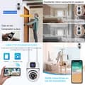 Miniatyrbild 3 av 4: INN WiFi-övervakningskamera inomhus 4MP Dual Lens Smart Night Vision Tvåvägsljudövervakningskamera