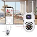 Miniatyrbild 2 av 4: INN WiFi-övervakningskamera inomhus 4MP Dual Lens Smart Night Vision Tvåvägsljudövervakningskamera