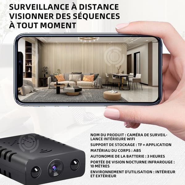 INN Inomhus WiFi övervakningskamera HD-video 1080p WiFi-kamera 2,4 Ghz mörkerseende trådlös övervakningskamera inomhus