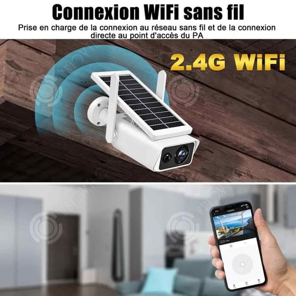 4MP utomhus wifi övervakningskamera utomhus sol övervakningskamera automatisk spårning och inspelning av videor