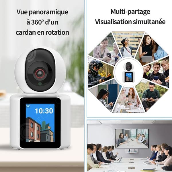 INN Övervakningskamera 1080P upplösning 2 miljoner pixlar dubbelljusövervakningskamera fullfärg högupplöst vit skärm