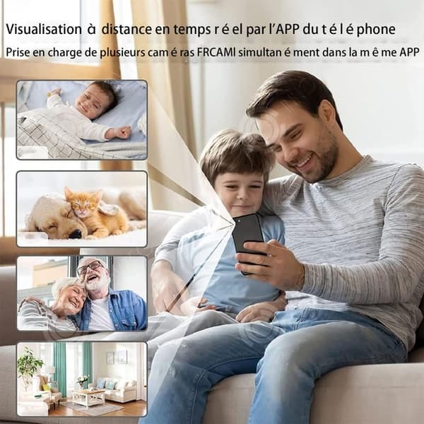 INN Mini WiFi-kamera HD 1080P inomhussäkerhetskamera med infraröd nattfotograferingssensor och 150 graders vidvinkel