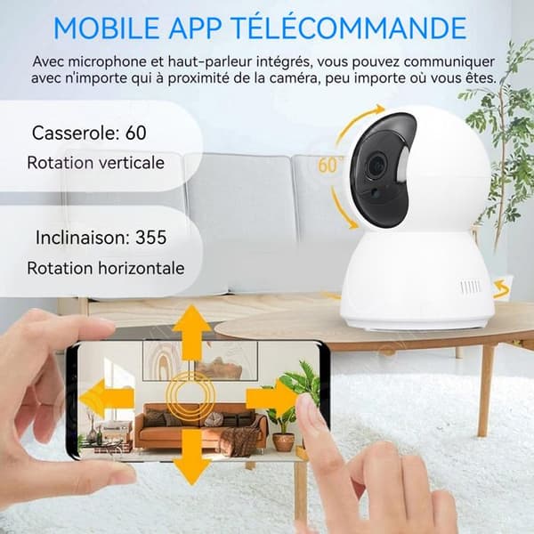 INN Camera surveillance1080 tvåvägs talövervakningskamera fjärrvisning med mobiltelefon när som helst