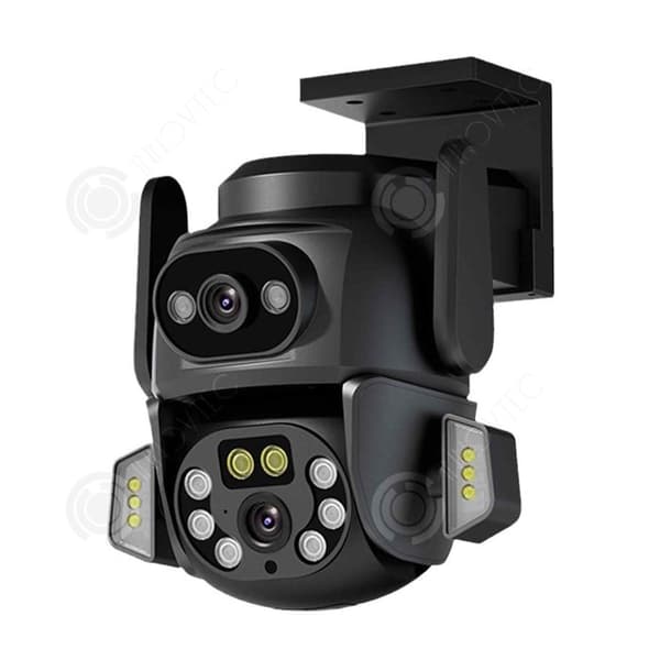 INN Kameraövervakning 4MP WiFi utomhuskamera dubbellins dubbel skärm säkerhetskamera IP67 videosurveillan recorder