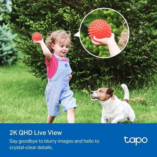 Trådlös Utomhusövervakningskamera 2.5K 4MP med Solpanel - Tapo TP-Link Tapo C425 KIT - 10000mAh Batteri - IP66