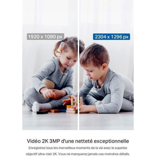 WiFi inomhus övervakningskamera 2K(3MP) 360° - TP-Link Tapo C211 - Nattvision - Persondetektering - Rörelsesökning