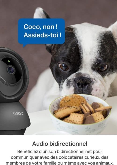 WiFi inomhus övervakningskamera 2K(3MP) 360° - TP-Link Tapo C211 - Nattvision - Persondetektering - Rörelsesökning