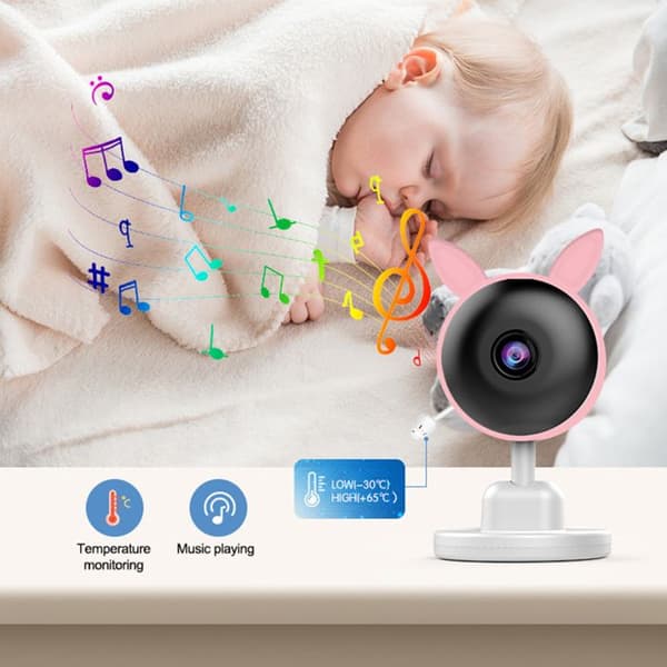 TD® Bulb övervakningskamera wifi 360 inomhus ansluten spionsäkerhet trådlös infraröd tvåvägs mörkerseende
