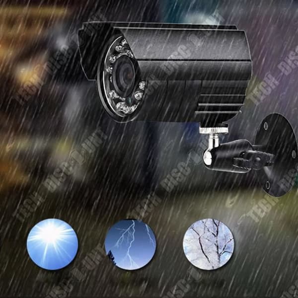 HD AHD DVR Kit trådad kamera övervakningsvideo inspelningsset vattentålig med 1 To hårddisk