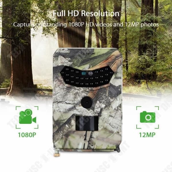 TD® Jaktkamera Utomhusjaktövervakningskamera, vattentät husdjur Vild skog Getaway All terräng HD kamouflagemönster