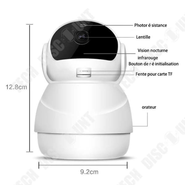 TD® WiFi HD Trådlös panoramakamera Fjärrövervakning Röstintercom Smart nätverkskamera