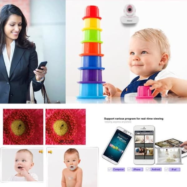 Övervaknings-IP-kamera - LCC® - 720p - Vattentät - Nattvision - Trådlös