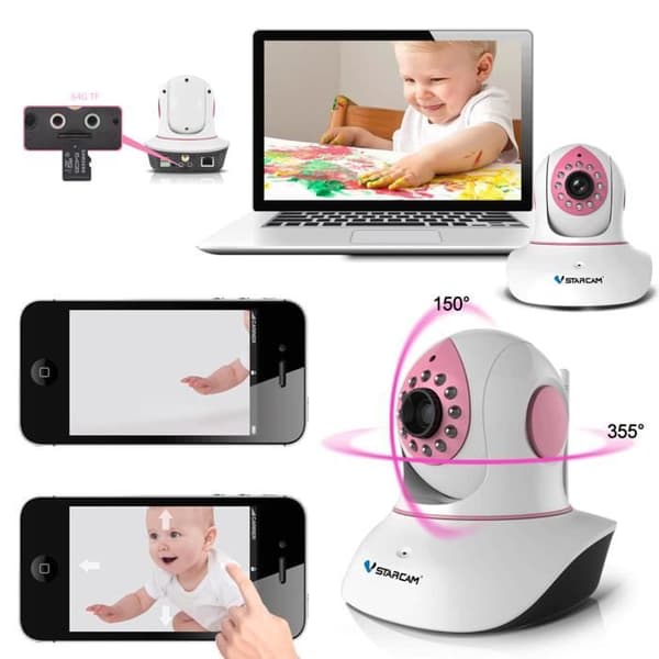 Övervaknings-IP-kamera - LCC® - 720p - Vattentät - Nattvision - Trådlös