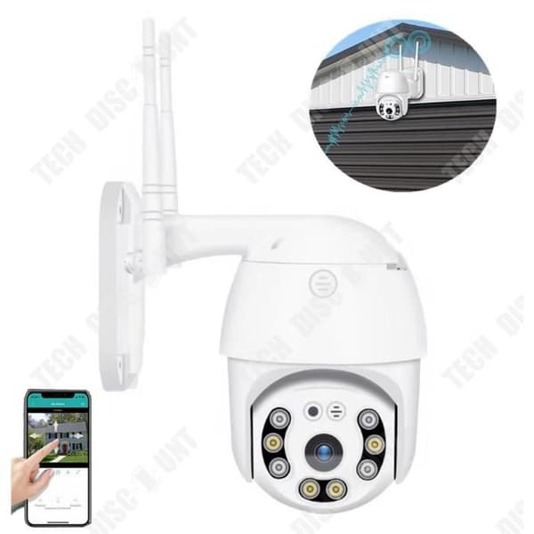 TD® WIFI Mini Dome-kamera/Vattentät PTZ-kamera/1080P 360 graders roterande domekamera