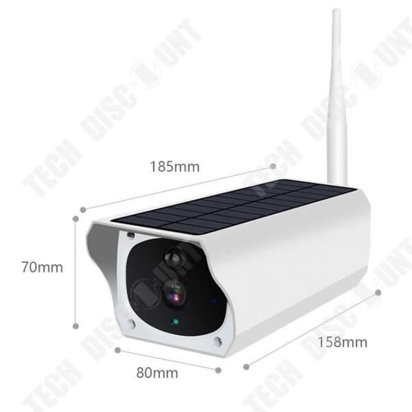 utomhus wifi övervakningskamera solpanel strömförsörjning HD 1080P fjärrkontroll vattentät hem trädgård säkerhetsanordning