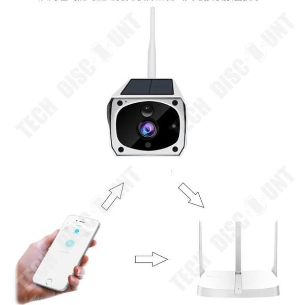utomhus wifi övervakningskamera solpanel strömförsörjning HD 1080P fjärrkontroll vattentät hem trädgård säkerhetsanordning