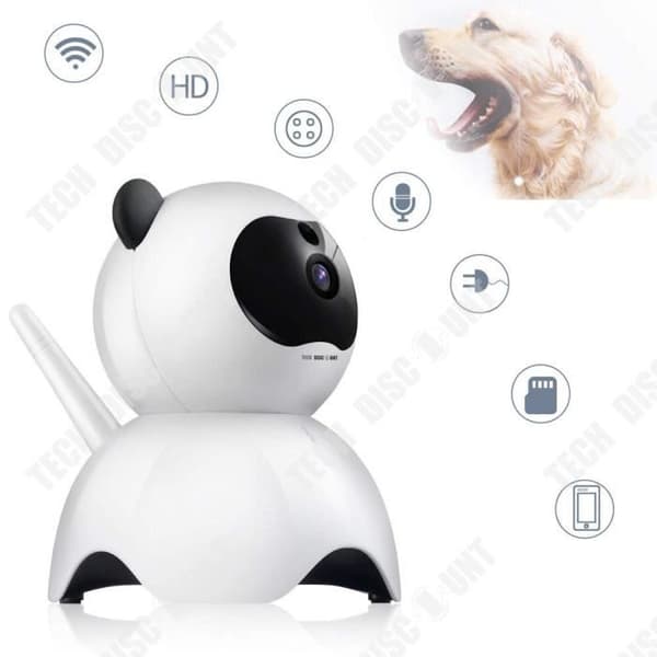 TD® kamera babyövervakning natt panda wifi rum trådlös interiör iphone ansluten säkerhetsbatteri larm röstsamtal