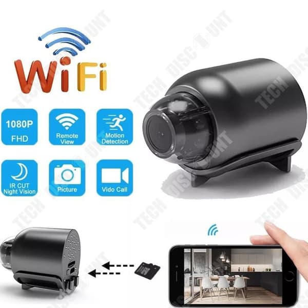 TD® Smart trådlös kamera 1 tums hemövervakning WiFi Mobiltelefon Fjärrövervakning Videoinspelare Minikamera